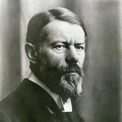 O sociólogo Max Weber em 1918. Domínio Público Wikimedia Commons.